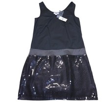NWT LOFT Black Sleeveless Sequin Party Dress Women's Size 4 New With Tags