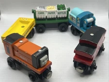 Thomas Friends Wooden Train Lot RUSTY, HONEY BARREL, WATER PUMPER, RECYCLING ++