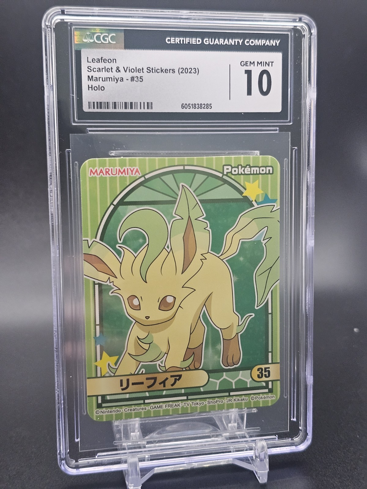 2023 Pokemon Marumiya Leafeon Stickers #35 CGC 10