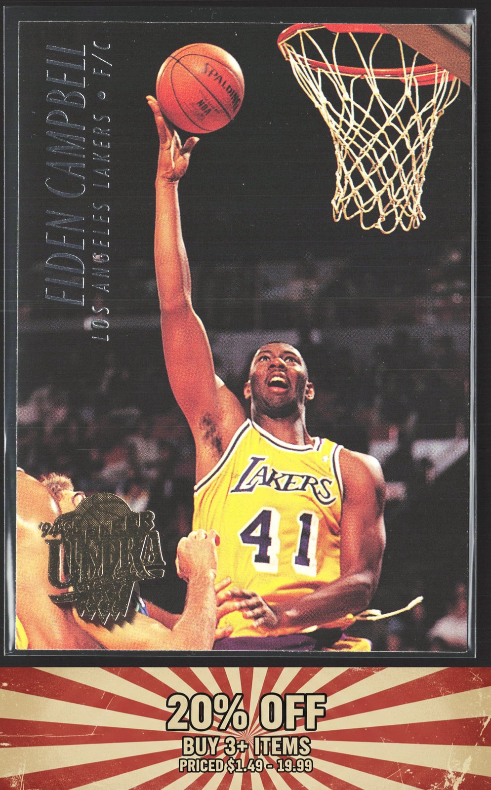 1994-95 Ultra #84 Elden Campbell Los Angeles Lakers