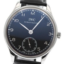 IWC PORTUGIESER IW545407 44mm SS Black Dial Hand-Wind Small Seconds #C366 5