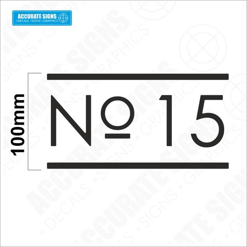 House Door Number Sticker for Window Fanlight Decal (05) - Picture 3 of 9