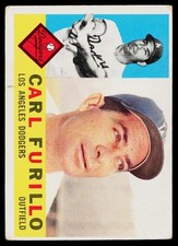 1960 Topps #408 Carl Furillo (Markings on Back)