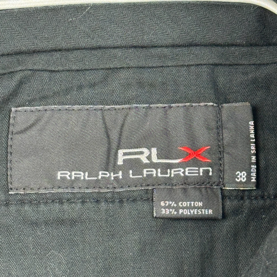 Shorts masculino Ralph Lauren RLX 38 cinza xadrez chino sob medida golfe desempenho 9" - Imagem 3 de 4