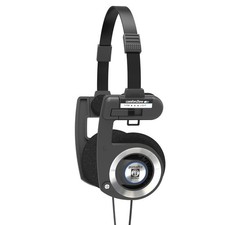 Koss Porta Pro Black Retro 80s Style On-Ear Headphones, Wired 3.5mm Plug