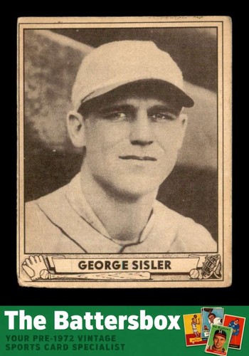 George Sisler #179 1940 Play Ball card