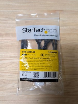StarTech.com 1m USB to Type N Barrel 5V DC Power Cable - USB A to 5.5mm DC - 1