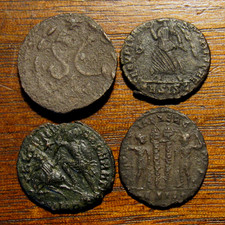 FOUR BETTER ANCIENT ROMAN COINS, 222-361 AD  ~  SEVERUS ALEXANDER, CONSTANTINE