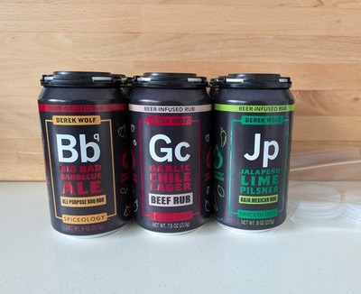 Spiceology Derek Wolf 6-Pack Beer Infused BBQ Rub Spice Set
