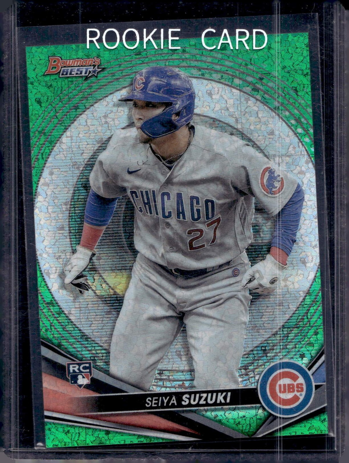 2022 Bowman's Best #41 Seiya Suzuki Green Mini-Diamond Refractor #/99