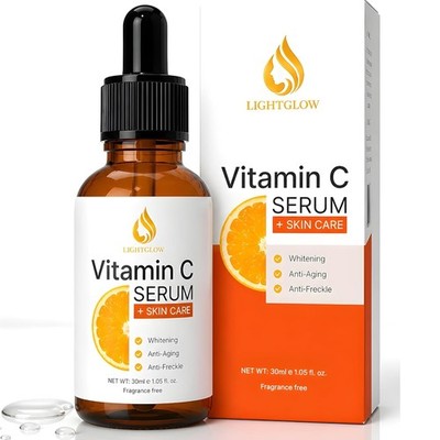 Vitamin C Serum for Face, with Hyaluronic Acid, Ferulic Acid & Vitamin E