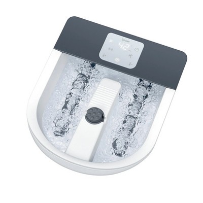 BEURER FB 60 Fußbad mit Massagefunktion und Wasserheizung Fußsprudelbad Grau-wei