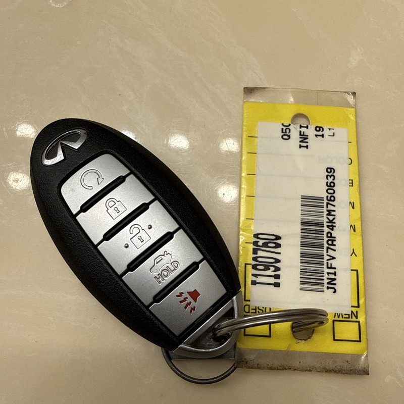 OEM Infiniti Q50 Red Sport Smart Key Fob 5 Button 2019-2020 Genuine Remote