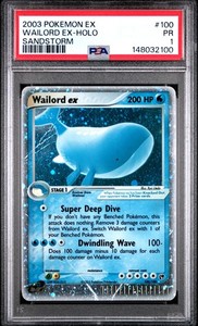 Wailord ex 100/100 EX Sandstorm Holo