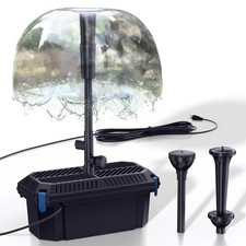 Biling Koi Pond Filter Box with 2400 L/H 40W Water Pump, 3 Fountain Heads