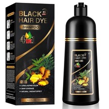 Shampoo Para Cubrir Canas Cabello negro Hierbas Naturales Brillo Y Crecimi