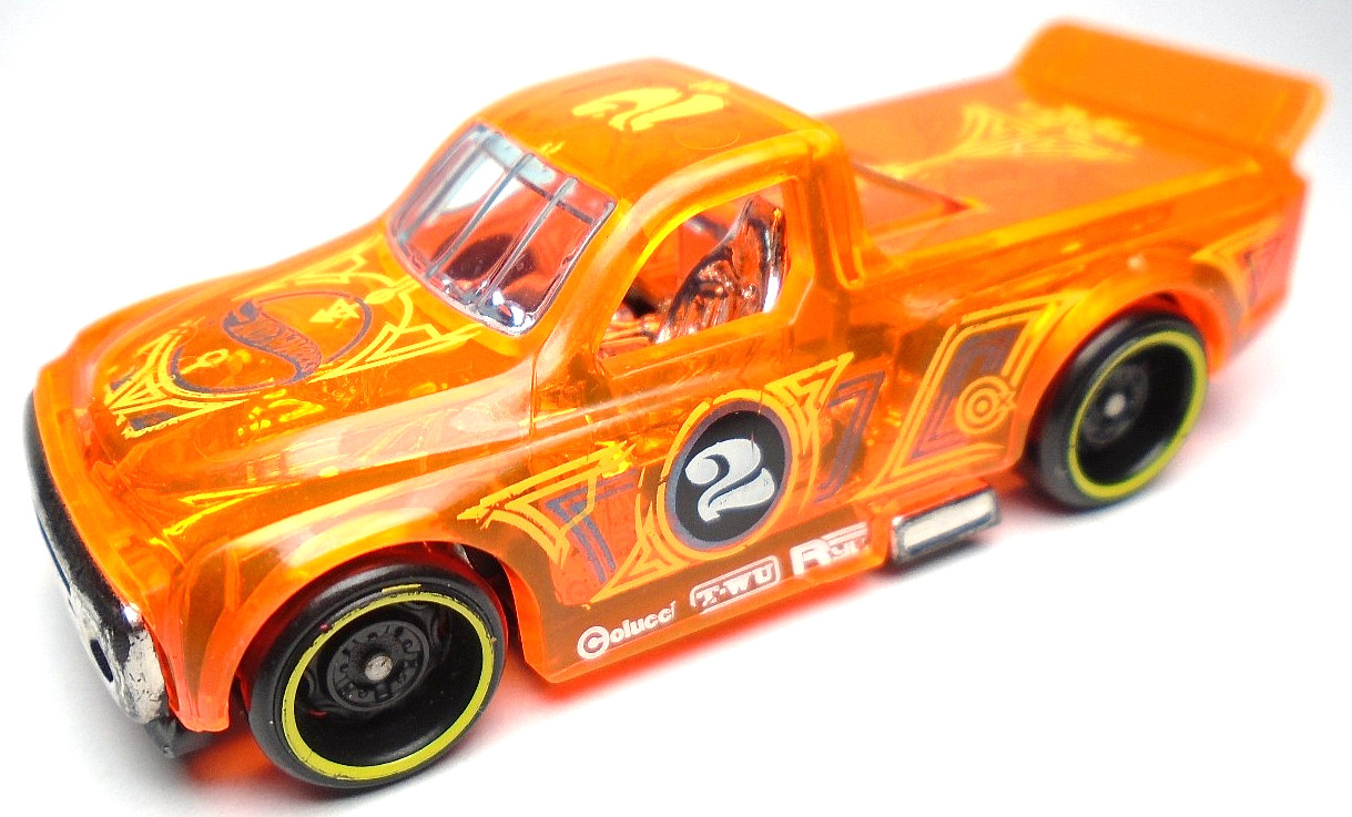 2021 HOT WHEELS DRAFTNATOR X-RAYCERS #2 ORANGE 1:64 DIECAST 2 7/8" PICKUP TRUCK