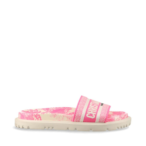 Christian Dior Dway Fabric Sandals 37 Ladies' Pink NE0422 Toile de Jouy Embroid - Picture 3 of 19