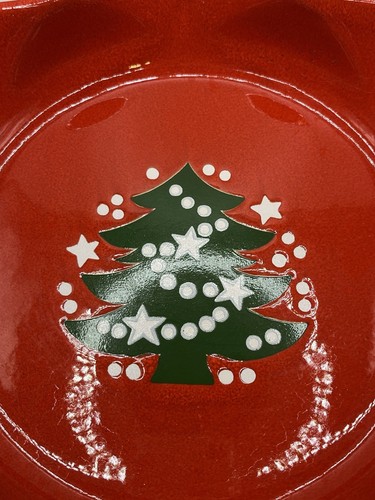 Waechtersbach Germany Red Christmas Tree Star Bowl 10” Vintage SO PRETTY - Picture 4 of 24