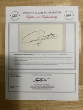 ANNETTE FUNICELLO - 5x3 Index card signed Todd Mueller
