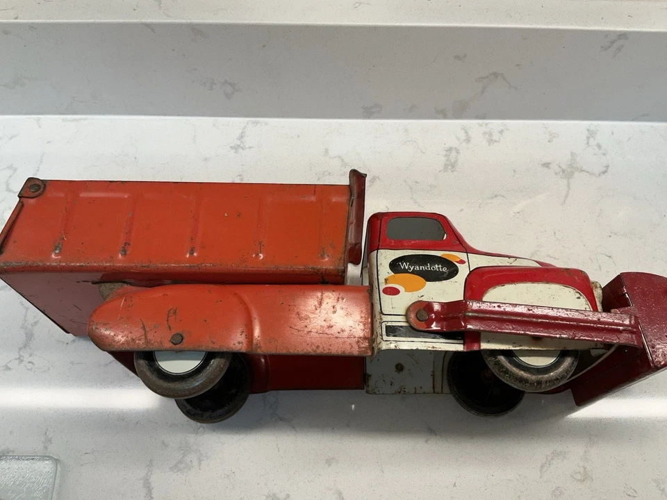 Wyandotte Vintage, Raro (1950), Caminhão basculante de brinquedo, Carregador frontal, Aço prensado - Imagem 4 de 4
