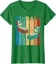 Pinball Retro Vintage Multiball Pinball Machine Ladies' Crewneck T-Shirt