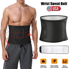 Waist Trainer Trimmer Belt Lower Belly Fat Sweat Band Men Women Slimming USA