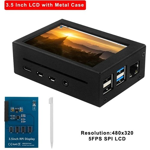 Funda de aleación de aluminio Display Case de 3,5 pulgadas + Pantalla LCD para Raspberry Pi 4B A - Imagen 4 de 11