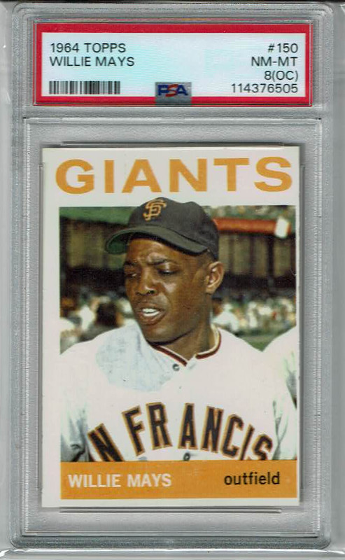 1964 Topps Baseball Willie Mays #150 PSA 8 (OC) NM-MT
