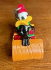 Vintage 2003 Looney Tunes "Daffy Duck on Sled" PVC Christmas Ornament Keychain! — photo 4