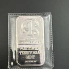 Northwest Territorial Mint 1 Troy Ounce .999 Fine Silver Bar Silver Bullion