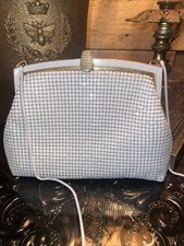 vintage white mesh evening handbag, likely by Oroton or Glomesh, 60 s