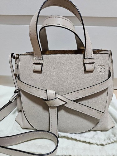 Loewe Gate Top Handle Bag 2WAY Calfskin Light Oat