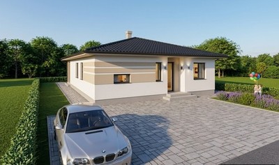 35x45 Small Modern 3 Bedroom 1.5 Bathroom House Blueprints, 1323SQFT/123m2