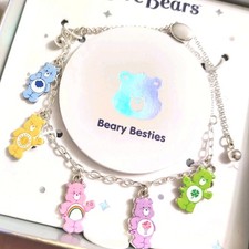 Care Bears Beary Besties Adjustable Bracelet New In Box Silver Plated Plato