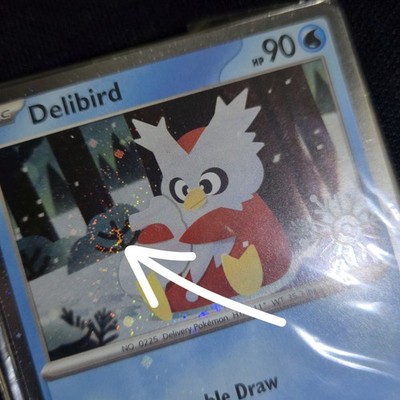 LOOKING WHOLE SWIRL SEALED BLEED    Delibird 046/193 Holiday Pokemon Card