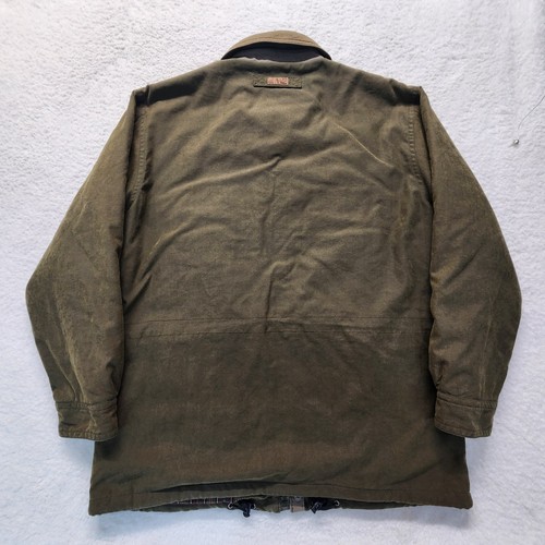 Woolrich Mens Jacket Large Barn Chore Olive Full Zip Pockets Long Sleeve #2210 - Picture 2 of 24