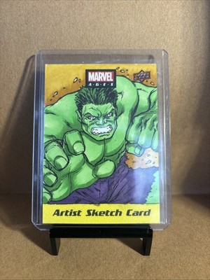2020 Marvel Ages Incredible Hulk Sketch Card 1/1 Alex Chung