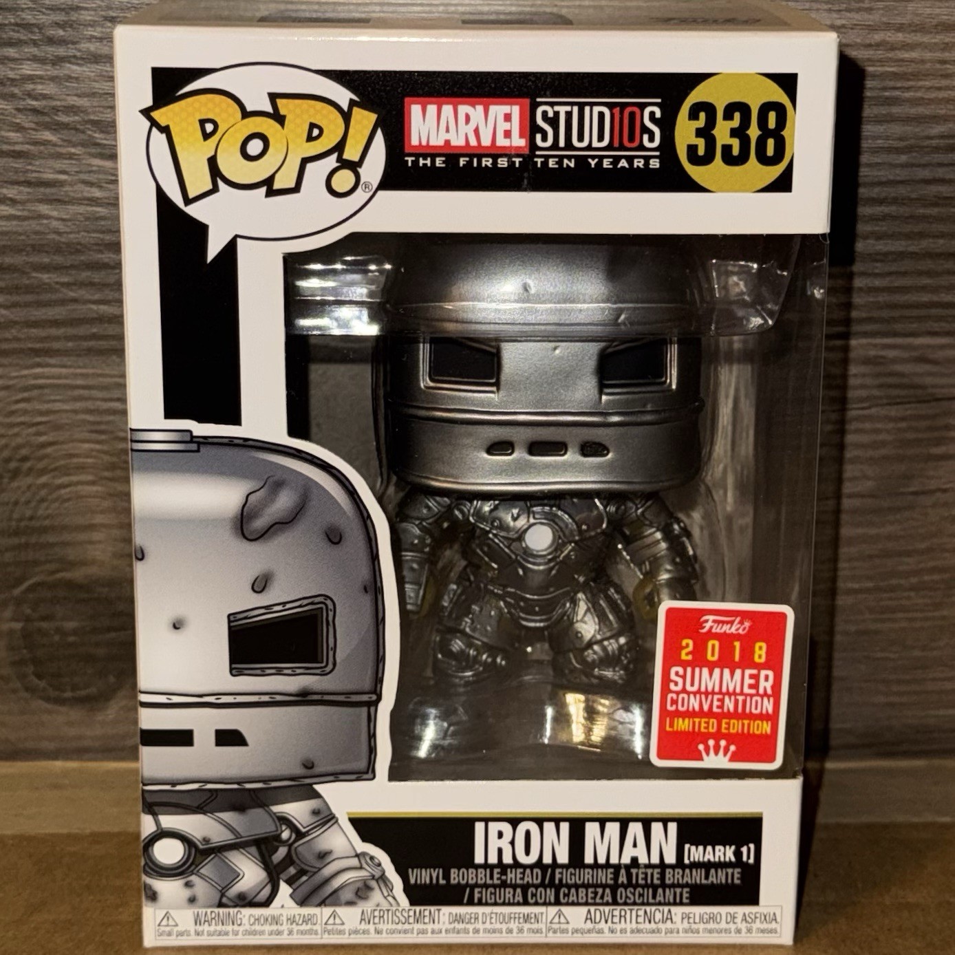 Iron Man (Mark 1) SDCC 2018 exclusivo de GameStop Funko Pop 338 Marvel Studios