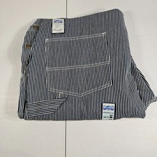 Walls Men's Big Smith Rigid Bib Overall Hickory Stripe Brand New 48x20 Short