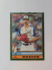 2025 Topps Heritage - High Number SP Green Border Spencer Strider #435