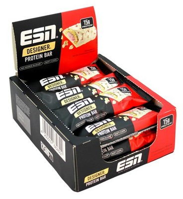 12x45g ESN Designer Protein Bar Strawberry white Chocolate Flavor - MHD 22.09.26