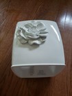 New Saturday Knight Keila Rose White Tissue Box Cover 6x5.5x5.5" Resin — photo 3