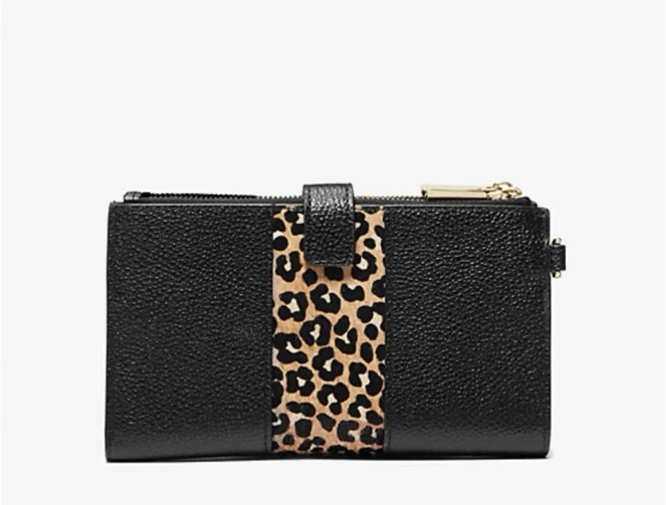 Cartera Muñequera Michael Kors Jet Set Pelo de Becerro Negro Guijarro Cuero Tachonado  Foto 2 de 4
