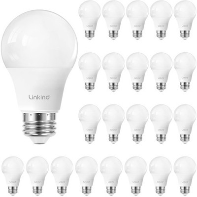 Linkind A19 Dimmable LED Light Bulbs, 60W Equivalent, 9W, 2700K Softe White, ...
