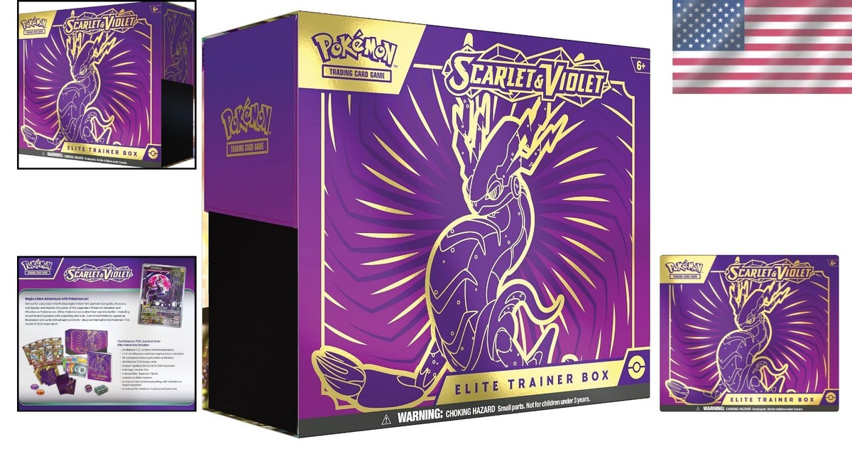Pokemon Elite Trainer Box Scarlet Violet Miraidon Purple 9