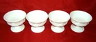 Vintage Indiana Colony White Milk Glass Sherbet Glasses Harvest Grape Set of 4