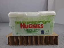 1x Sealed Huggies Baby Wipes Refillable Plastic Container 64 Natural Sensitive