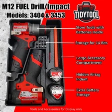 M12 Drill Driver Organizer for Milwaukee Packout insert 2 and 3 Drawer