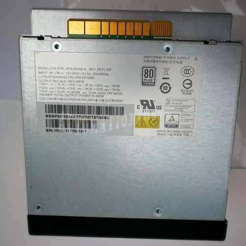For ThinkStation P720 P520 Power Supply 690W DPS-690AB A 54Y8980